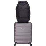 Aerolite Ryanair Sac à dos à roulettes 40 x 20 x 25 cm avec 2 roues recyclées et respectueuses de l'environnement avec poignée extensible, Noir