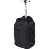 Aerolite Ryanair Sac à dos à roulettes 40 x 20 x 25 cm avec 2 roues recyclées et respectueuses de l'environnement avec poignée extensible, Noir