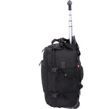 Aerolite Ryanair Sac à dos à roulettes 40 x 20 x 25 cm avec 2 roues recyclées et respectueuses de l'environnement avec poignée extensible, Noir