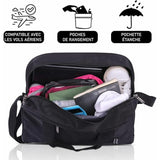 AEROLITE 40x30x15 Nouveau et Amélioré 2023 British Airways, EasyJet, Virgin Atlantic, KLM Holdall, Bagage Cabine Sous Siège Sac De Vol, Noir