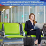 AEROLITE 40x30x15 Nouveau et Amélioré 2023 British Airways, EasyJet, Virgin Atlantic, KLM Holdall, Bagage Cabine Sous Siège Sac De Vol, Noir