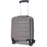 Aerolite 45x36x20cm easyJet Maximale Koffer ABS Leichter Hartschale Kabinentrolley Untersitz Trolley Bordkoffer Handgepäck 45x36x20 mit 4 Rollen und TSA-Geprüftes Schloss (Kohlegrau)