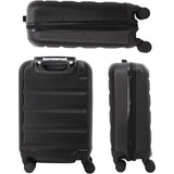 Aerolite ABS Bagage Cabine Bagage à Main Valise Rigide Légere à Serrure à Combinaison TSA Intégrée, pour Ryanair, easyJet, Air France et Plus, Noir