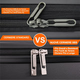 Aerolite 56x45x25 ABS Valise Cabine Easyjet British Airways Jet2 Taille Maximale 46L Bagage Cabine Bagage à Main Valise Rigide Légere à 4 Roulettes, Garantie De 5 Ans (Charbon)