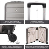 Aerolite 55 x 35 x 25 cm Valise à Bagages à Main Dur à 4 Roues, Taille maximale pour ITA Airways Alitalia Air Europa Air France KLM et Transavia
