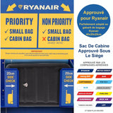 Aerolite Valise Cabine 40x20x25cm pour Ryanair - Bagage à Main de Voyage à Coque Rigide ABS 18L - Bagage Cabine Avion léger 40x20x25 avec 2 Roues et Serrure TSA - Noir