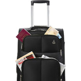 Aerolite 56x45x25 Cabine Bagage Easyjet Taille Maximale 60L Bagage à Main Valise Souple Légere à 2 roulettes, pour Jet2, British Airways, 56cm, Garantie De 10 Ans, Noir
