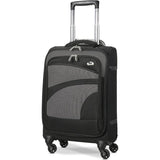 Aerolite Ultra Léger Carry On Main Cabine Bagages Spinner Valise Voyage Chariot Avec 4 Roues, Noir / Gris
