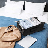 Aerolite Ultra Léger Carry On Main Cabine Bagages Spinner Valise Voyage Chariot Avec 4 Roues, Noir / Gris