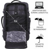 Aerolite 3 en 1 Bagage en Cabine Bagage à Main Sac à Dos 55x35x20 39L / de Travail/Fourre-Tout/Sac de Voyage Sacoche pour Portable de 15”