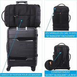 Aerolite 3 en 1 Bagage en Cabine Bagage à Main Sac à Dos 55x35x20 39L / de Travail/Fourre-Tout/Sac de Voyage Sacoche pour Portable de 15”