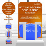 Aerolite Minimax Valise Enfant à 4 roulettes 45x36x20cm - Bagage Cabine pour Enfants 29L Bagage à Main de Voyage à Coque Rigide et 4 Roues - Set de Bagages avec Sac et Oreiller 45x36x20 (Dinosaure/Bleu)
