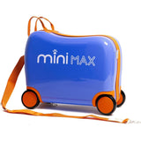 Aerolite Minimax Valise Enfant à 4 roulettes 45x36x20cm - Bagage Cabine pour Enfants 29L Bagage à Main de Voyage à Coque Rigide et 4 Roues - Set de Bagages avec Sac et Oreiller 45x36x20 (Dinosaure/Bleu)