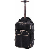 Aerolite Ryanair Sac à dos à roulettes 40 x 20 x 25 cm avec 2 roues recyclées et respectueuses de l'environnement avec poignée extensible, Noir