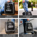 Aerolite MiniMAX 20L Wizz Air 40x30x20 Taille maximale Bagage à Main en Cabine sous Le siège Chariot à Dos Sac à Main en Cabine Sac à Main 2 Roues (Noir)