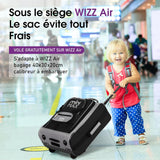Aerolite MiniMAX 20L Wizz Air 40x30x20 Taille maximale Bagage à Main en Cabine sous Le siège Chariot à Dos Sac à Main en Cabine Sac à Main 2 Roues (Noir)