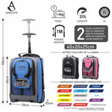 Aerolite MiniMAX 20L Ryanair 40x20x25 Taille maximale Bagage à Main en Cabine sous Le siège Sac à Dos à roulettes Sac à Main en Cabine avec 2 Ans de Garantie (Noire)