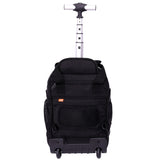 Aerolite Ryanair Sac à dos à roulettes 40 x 20 x 25 cm avec 2 roues recyclées et respectueuses de l'environnement avec poignée extensible, Noir