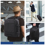 Aerolite Mochila Trolley de Tamaño Máximo 45x36x20 Easyjet con 2 Ruedas Equipaje de Cabina Reciclado Ecológico Homologado Asa Extensible Bolsa de Viaje Mochila de Vuelo con 10 Años de Garantía
