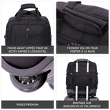 Aerolite Mochila Trolley de Tamaño Máximo 45x36x20 Easyjet con 2 Ruedas Equipaje de Cabina Reciclado Ecológico Homologado Asa Extensible Bolsa de Viaje Mochila de Vuelo con 10 Años de Garantía