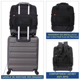 Aerolite Mochila Trolley de Tamaño Máximo 45x36x20 Easyjet con 2 Ruedas Equipaje de Cabina Reciclado Ecológico Homologado Asa Extensible Bolsa de Viaje Mochila de Vuelo con 10 Años de Garantía