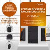 Aerolite Mochila Trolley de Tamaño Máximo 45x36x20 Easyjet con 2 Ruedas Equipaje de Cabina Reciclado Ecológico Homologado Asa Extensible Bolsa de Viaje Mochila de Vuelo con 10 Años de Garantía