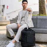 Aerolite Mochila Trolley de Tamaño Máximo 45x36x20 Easyjet con 2 Ruedas Equipaje de Cabina Reciclado Ecológico Homologado Asa Extensible Bolsa de Viaje Mochila de Vuelo con 10 Años de Garantía